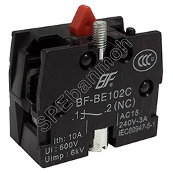 [ 2ชิ้น ] สวิทช์บิด (Selector Switch) BE-102C คอนแทคช่วย NC 1NO