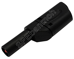 [ 2ชิ้น ] ปลั๊กกล้วย/บานานา (Banana plug )แบบสปริง BNN-018 สีดำ / BLK
