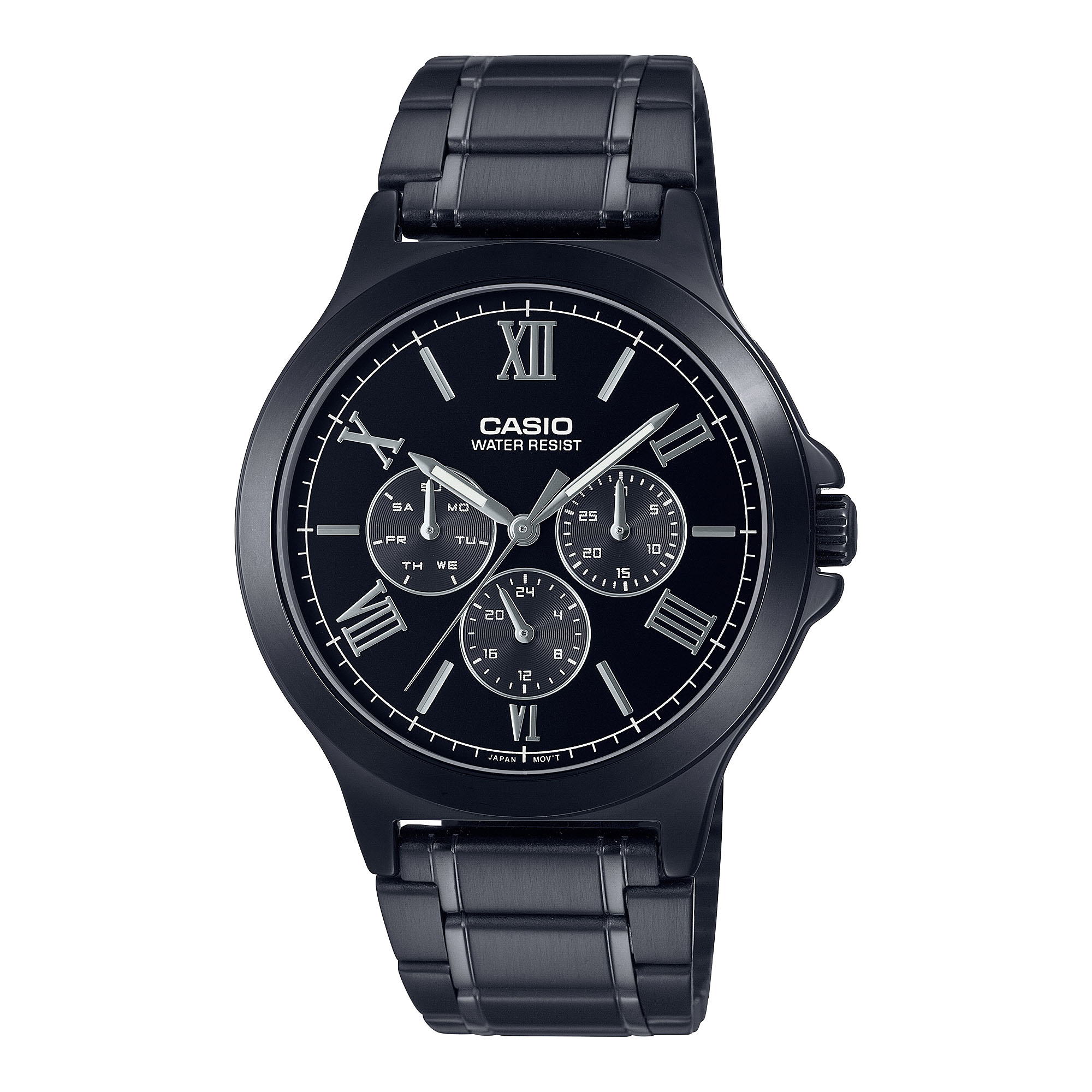 CASIO Standard รุ่น MTP-V300B-1AUDF สายสีดำ ปีดสีดำ สินค้าของเเท้ รับประกันศูนย์ CMG