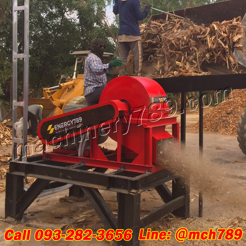 เครื่องบดไม้ขนาดกลาง รุ่น ZUMO 3 ระบบ6ใบมีด กำลังผลิต 2-2.5 ตัน/ชม. เครื่องทำขี้เลื่อย เครื่องบดขี้เลื่อย เครื่องบดกิ่งไม้ เครื่องบดย่อยกิ่งไม้ Disc-Type Wood Crusher / Sawdust Crusher / Wood Powder Machine