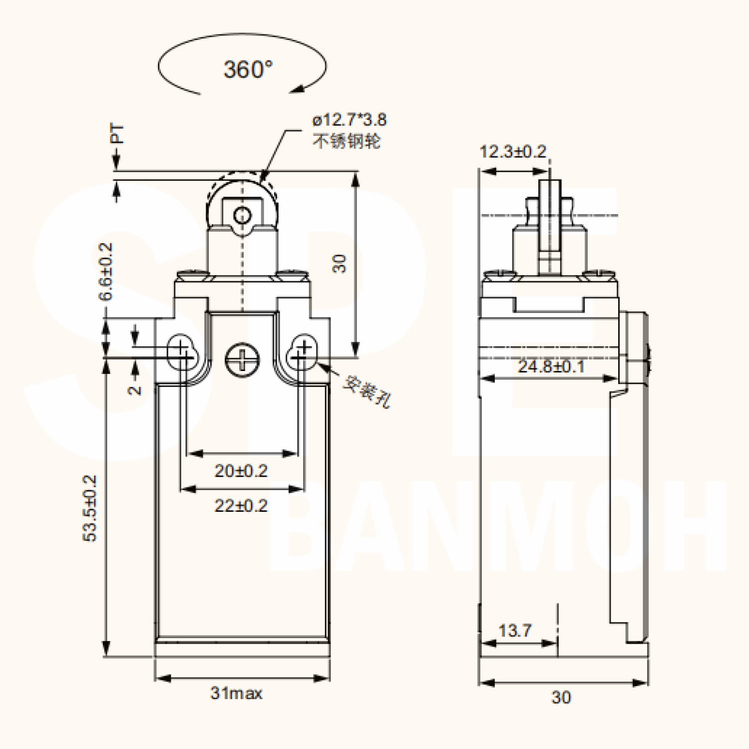 CLS-103 CNTD Limit Switch CLS 103 ลิมิทสวิทช์ Limitswitch Limit Switch CNTD ลิมิตสวิทย์ ก้านยาว ล้อสั้น ล้อยาว ล้องอ ล้อใหญ่ ก้านเข็ม ก้านสั้น ปุ่มกด ลิมิทสวิท CNTD COM NO NC กดติดปล่อยดับ Momentary On กดดับปล่อยติด Momentary Off กดติด ปล่อยดับ กดดับ ปล่อ