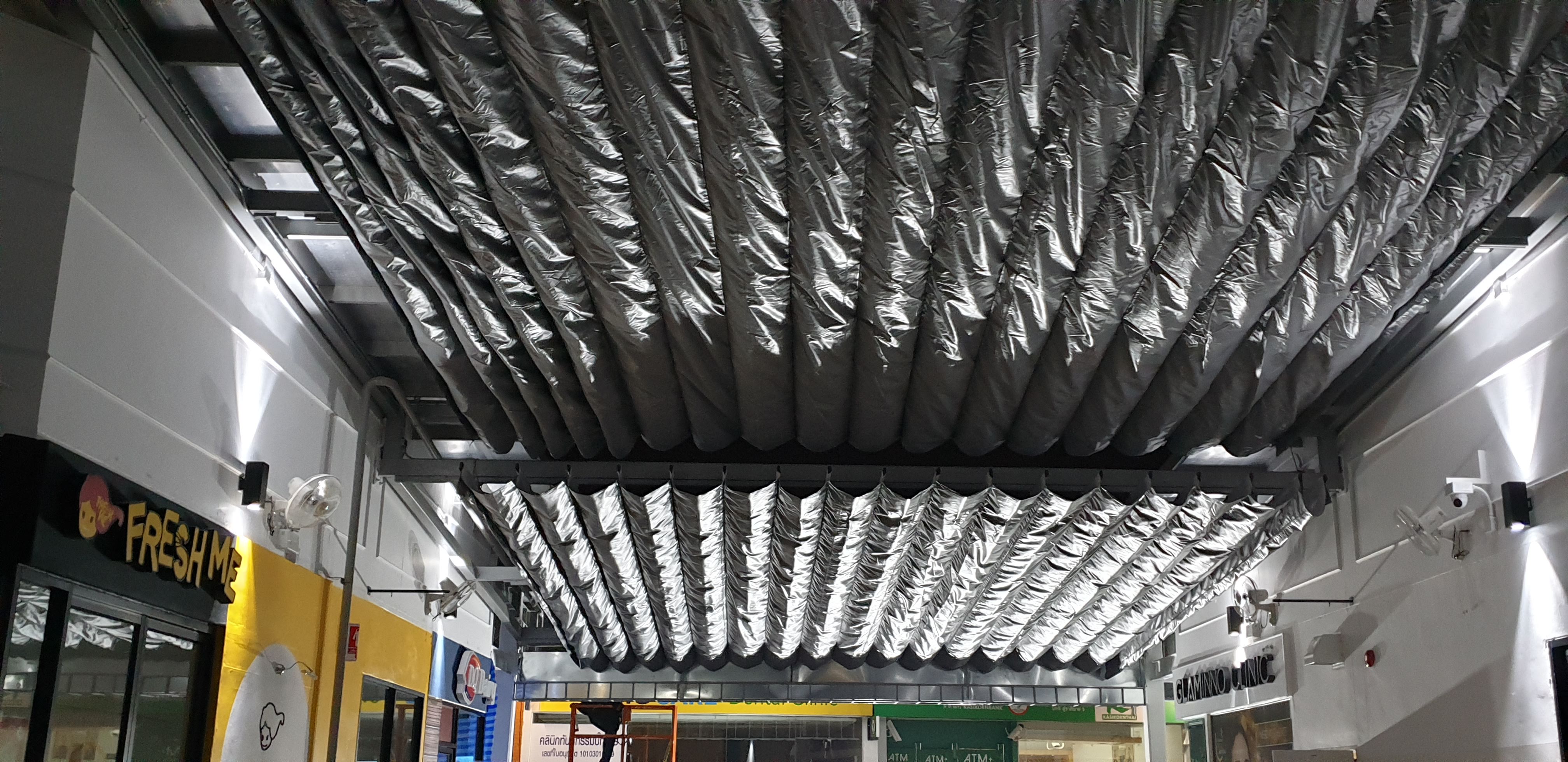 ผ้าใบเลื่อน ระบบ มอเตอร์ Big C สาขาสุขาภิบาล 5 ถนนสายไหม