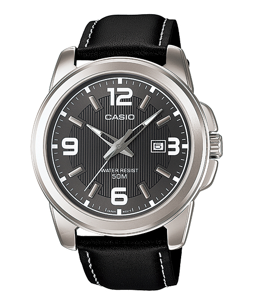 CASIO Standard รุ่น MTP-1314L-8AVDF สีดำ สายหนัง สินค้าของเเท้