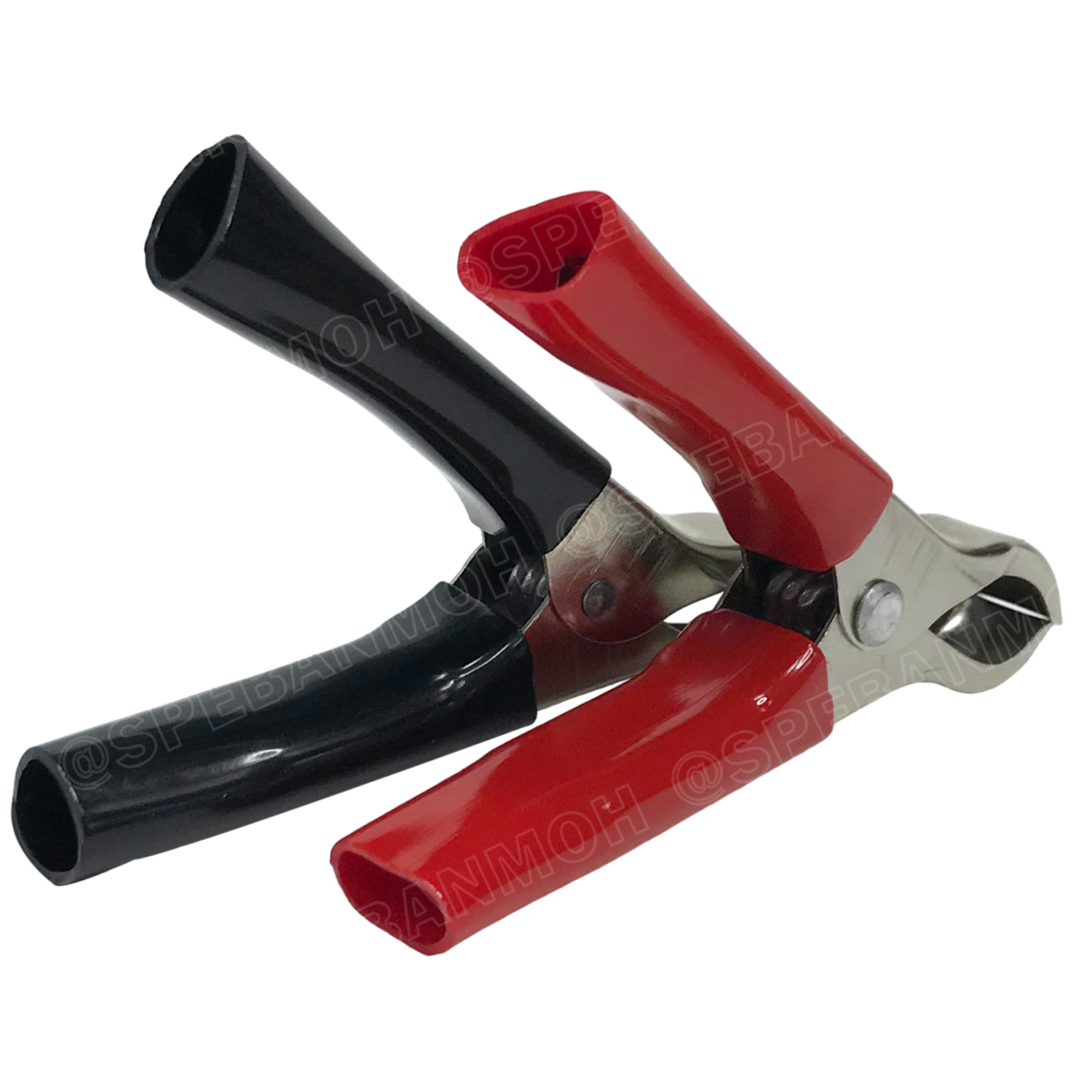 [ 2คู่ ] AL-005 MM ปากคีบเหล็ก ชุบสารกันสนิม NASA ดำ-แดง ยาว 85mm อ้าได้ 20mm ปากคีบแบตเตอรี่ ดำแดง คีมคีบแบต ขนาดเล็ก 3นิ้ว Alligator Clip เข้าสายแบบบีบ ปากคีบจระเข้ ปากคีบแบตเตอรี่ ปากคีบขั้วแบต ปากคีบดำแดง คีมหนีบขั้วแบต