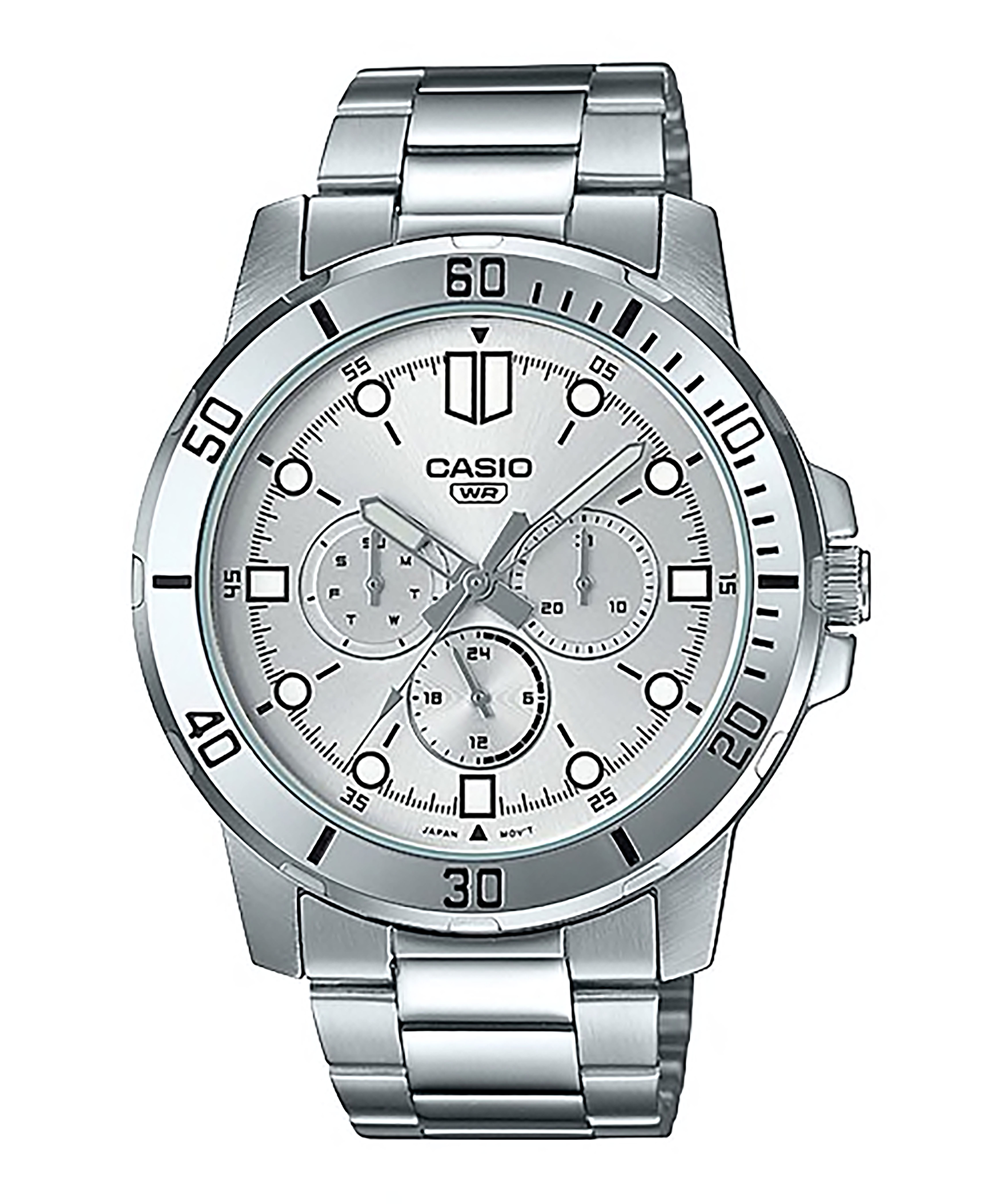 CASIO Standard รุ่น MTP-VD300D-7AUDF สีเงิน หน้าปัดขาว สินค้าของเเท้ รับประกันศูนย์ CMG