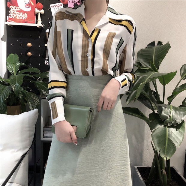 เสื้อเชิ้ตลายทางหลากสี