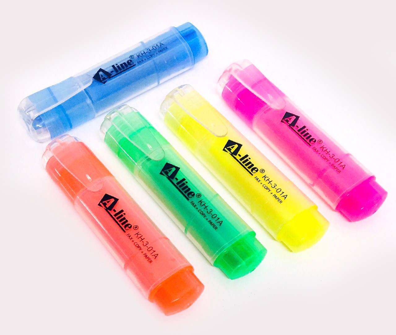 ปากกาเน้นข้อความ ไฮไลท์ A-line รุ่น KH-3-01A สีสด สะท้อนแสง