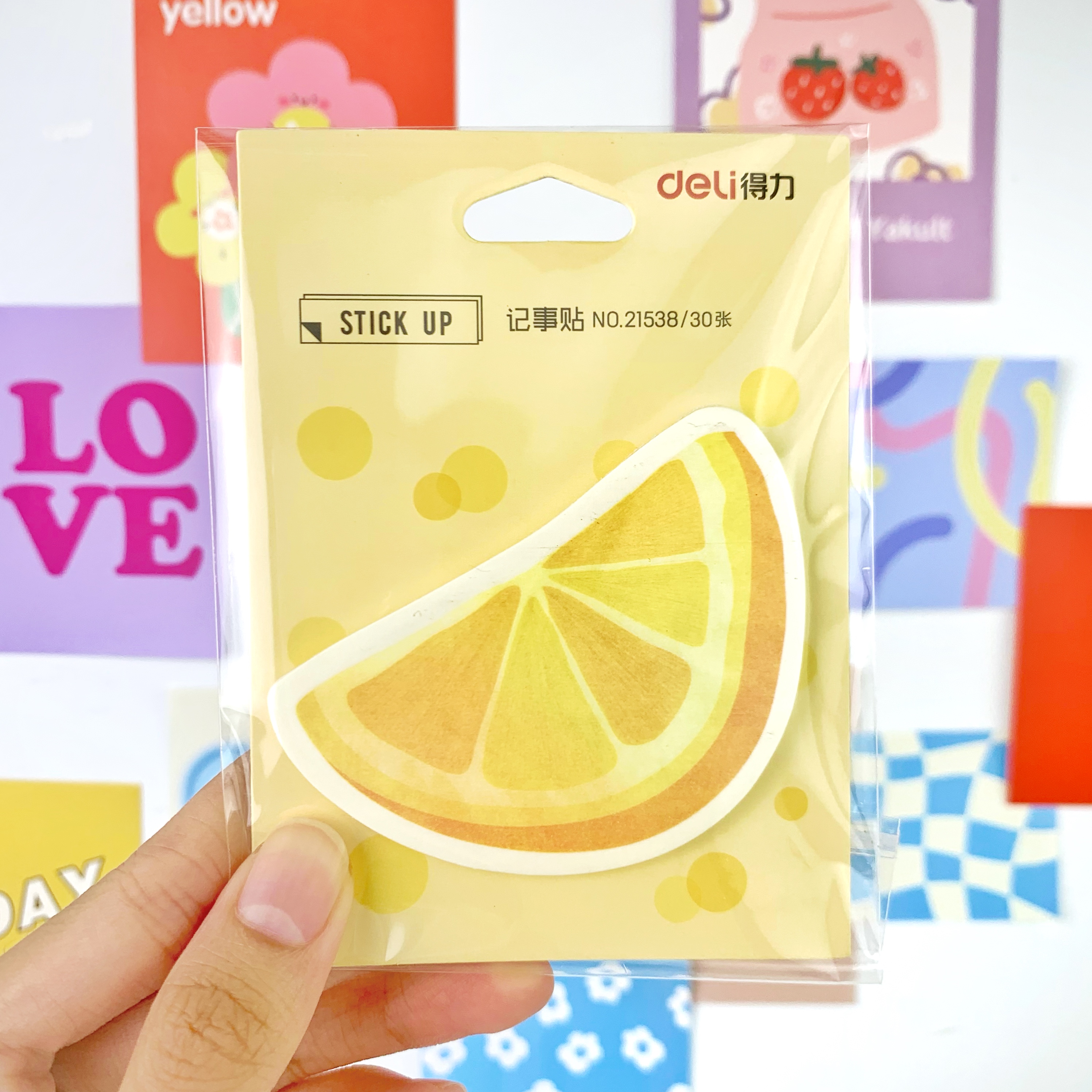 กระดาษโน๊ตกาวแฟนซี ลายผลไม้ Stick up Deli