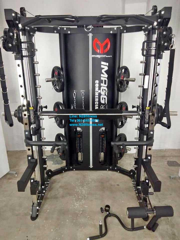สมิทแมชชีน Smith Machine Imagg97 + ม้านั่งms-825 + แผ่นน้ำหนัก 50 kg