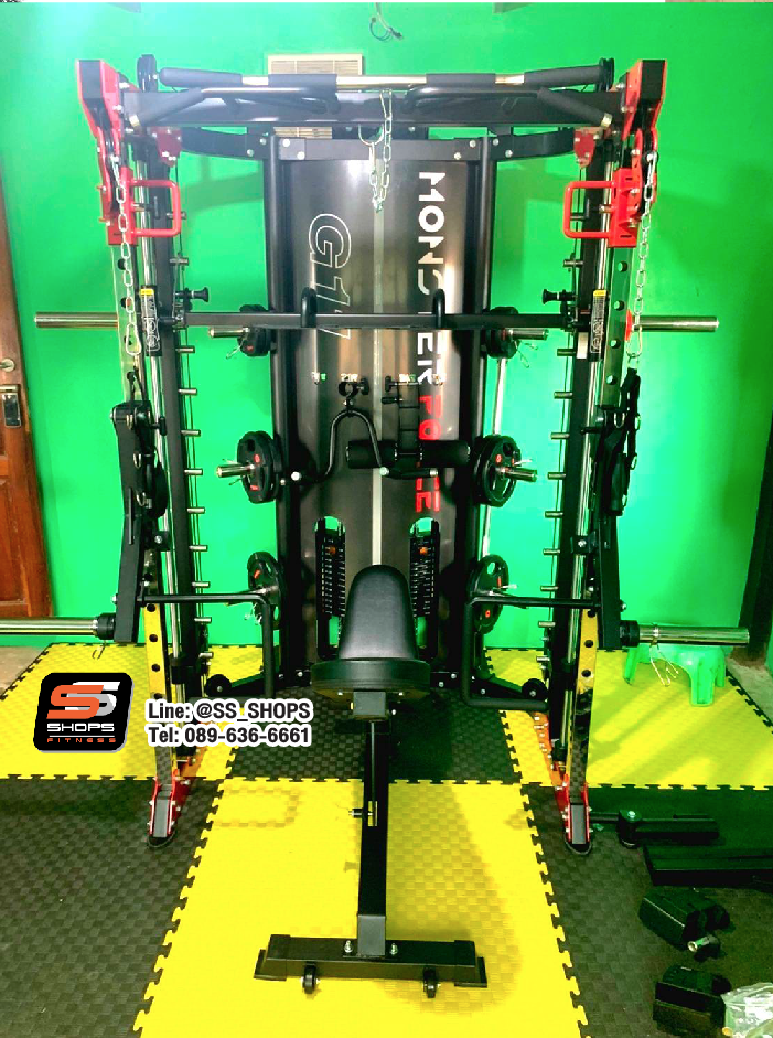 สมิทแมชชีน Smith Machine Monster Force G11+ม้านั่ง204+แผ่นน้ำหนัก 50 kg
