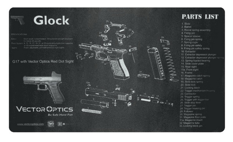 Vector Optics Glock Cleaning Bench Mat แผ่นรองทำความสะอาด