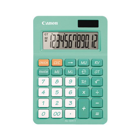Canon Calculator เครื่องคิดเลขตั้งโต๊ะ 12 หลัก แคนอน รุ่น AS-120V II ประกันศูนย์ไทย