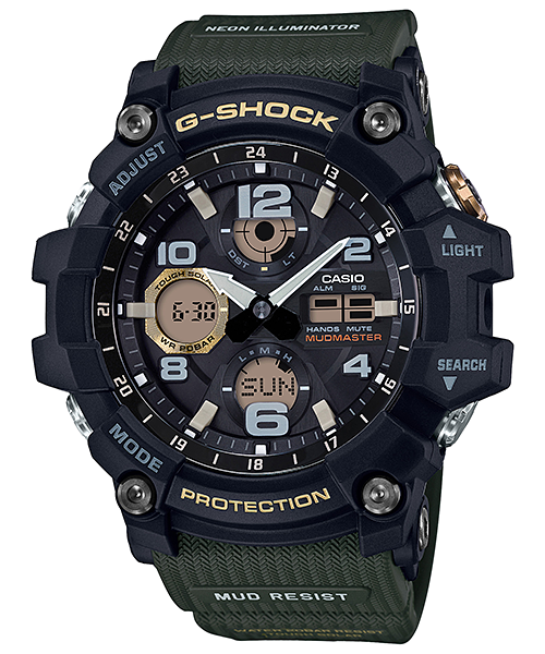 CASIO G-SHOCK รุ่น GSG-100-1A3DR สีดำ สายเขียวเข้ม สินค้าของเเท้ รับประกันศูนย์ CMG