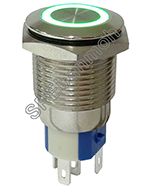 GQ16-E-DZ สวิทช์เหล็ก กดติด-กดดับ ไฟวงรอบ220V GRN