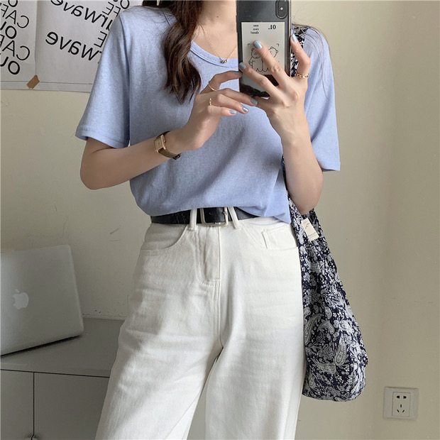 See-thought top เสื้อยืดซีทรูแขนยาว เกาหลี