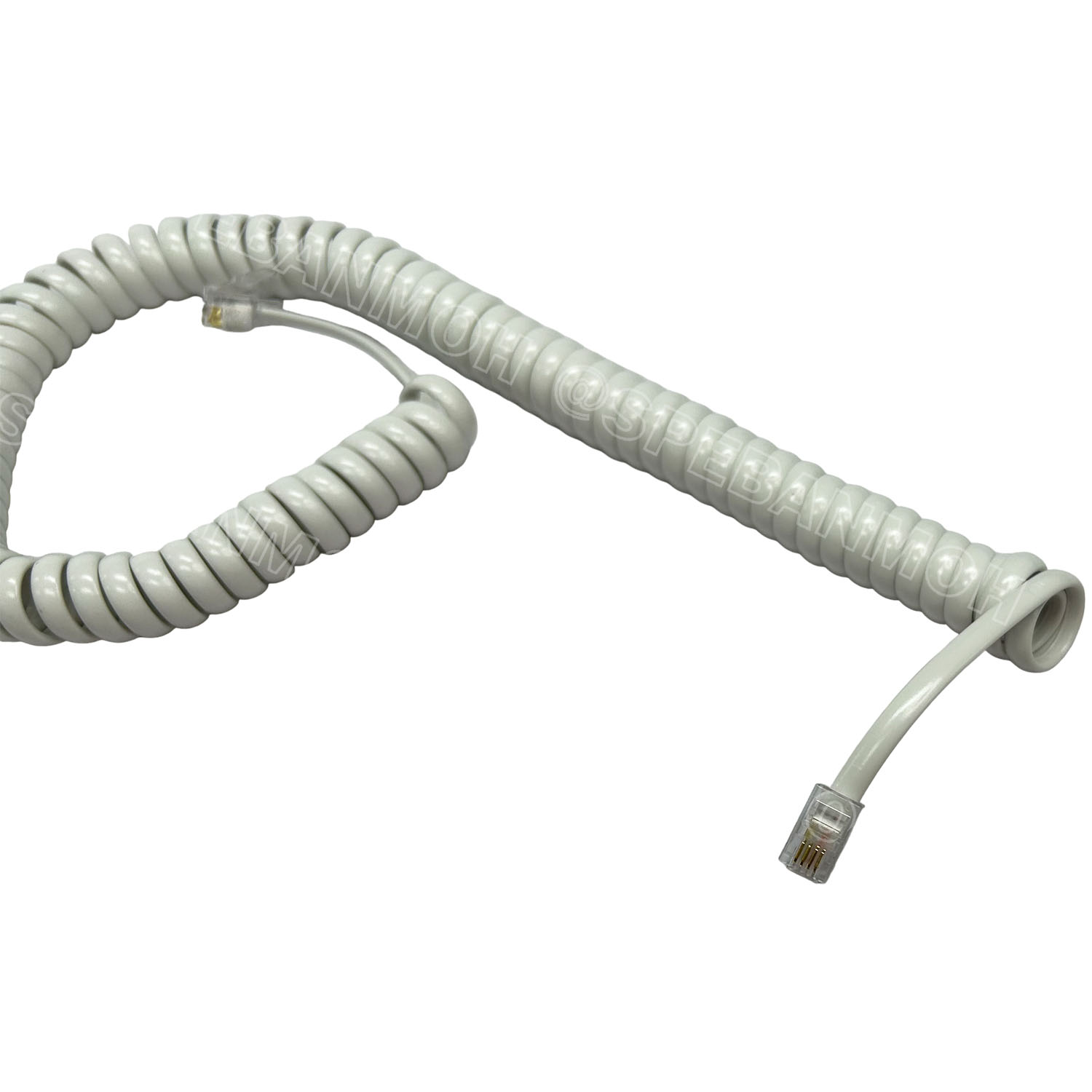 [ 1เส้น ] RJ11-4P4C สายโทรศัพท์ แบบขดสปรืง 4P ยืดได้ยาว 3เมตร RJ11 4P4C สำเร็จรูปพร้อมใช้งาน Spring Telephone Extension Cable RJ11 4P 4C ใช้ในการเชื่อมต่อ โทรศัพท์ เครื่อง แฟกซ์ โทรสาร โมเด็ม Adsl สายโทรศัพท์บ้าน 2C 4C