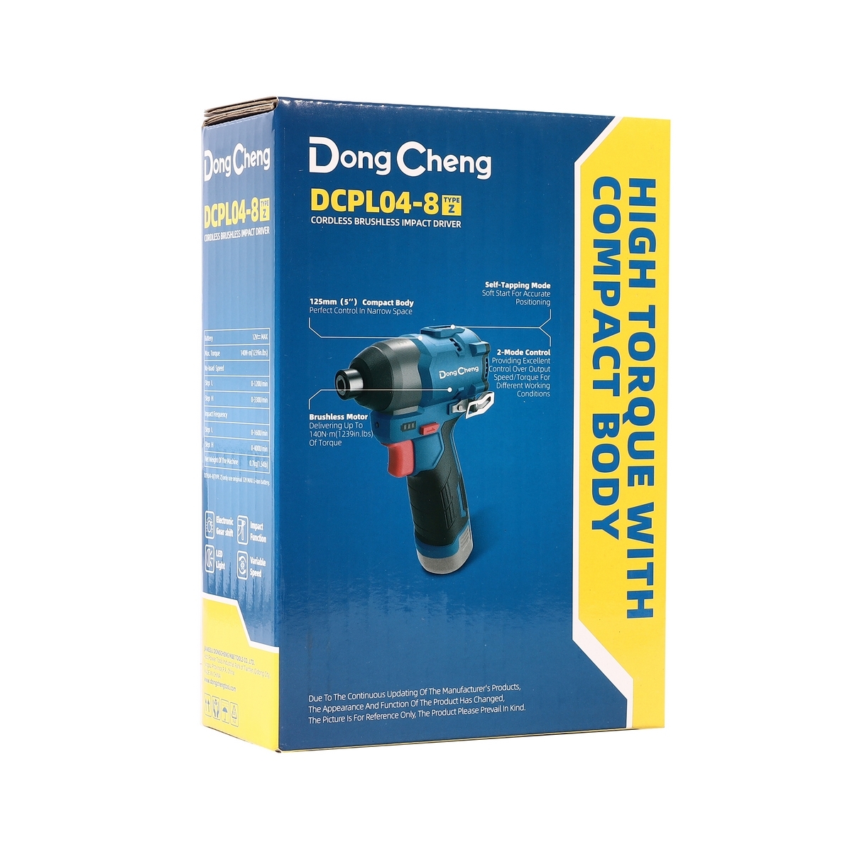 DONG CHENG รุ่น DCPL04-8 (TYPE Z) สว่านไขควงกระแทก 12 โวลต์ มอเตอร์ BL แรงบิดสูงสุด 140 Nm.(เครื่องเปล่า)