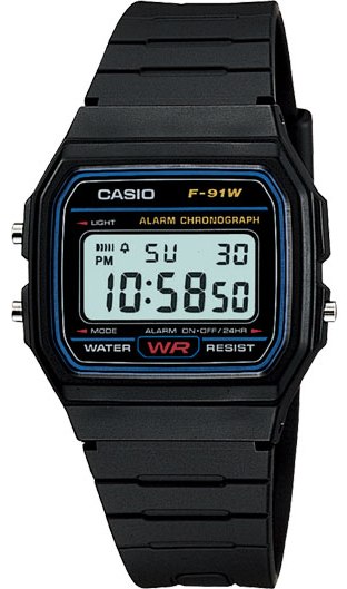 CASIO รุ่น F-91W-1DR สินค้าของเเท้ รับประกันศูนย์ CMG