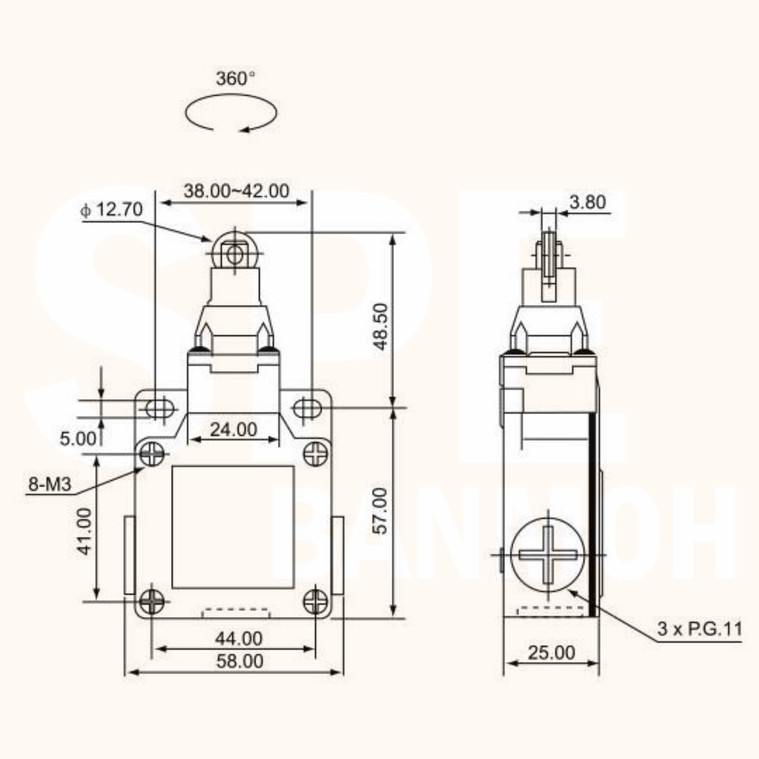CSA-003 ลิมิทสวิทช์ Limitswitch Limit Switch CSA 003 CNTD ลิมิตสวิทย์ ก้านยาว ล้อสั้น ล้อยาว ล้องอ ล้อใหญ่ ก้านเข็ม ก้านสั้น ปุ่มกด ลิมิทสวิท CNTD COM NO NC กดติดปล่อยดับ Momentary On กดดับปล่อยติด Momentary Off กดติด ปล่อยดับ กดดับ ปล่อยติด Normally Open