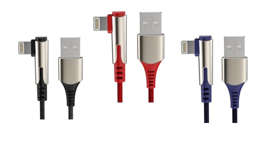 Rock M1 Lightning Zn-alloy Charge& Sync สายชาร์จเร็ว 5V 2.1A และซิงค์ สายชาร์จแบบเก็บสาย 1 เมตร