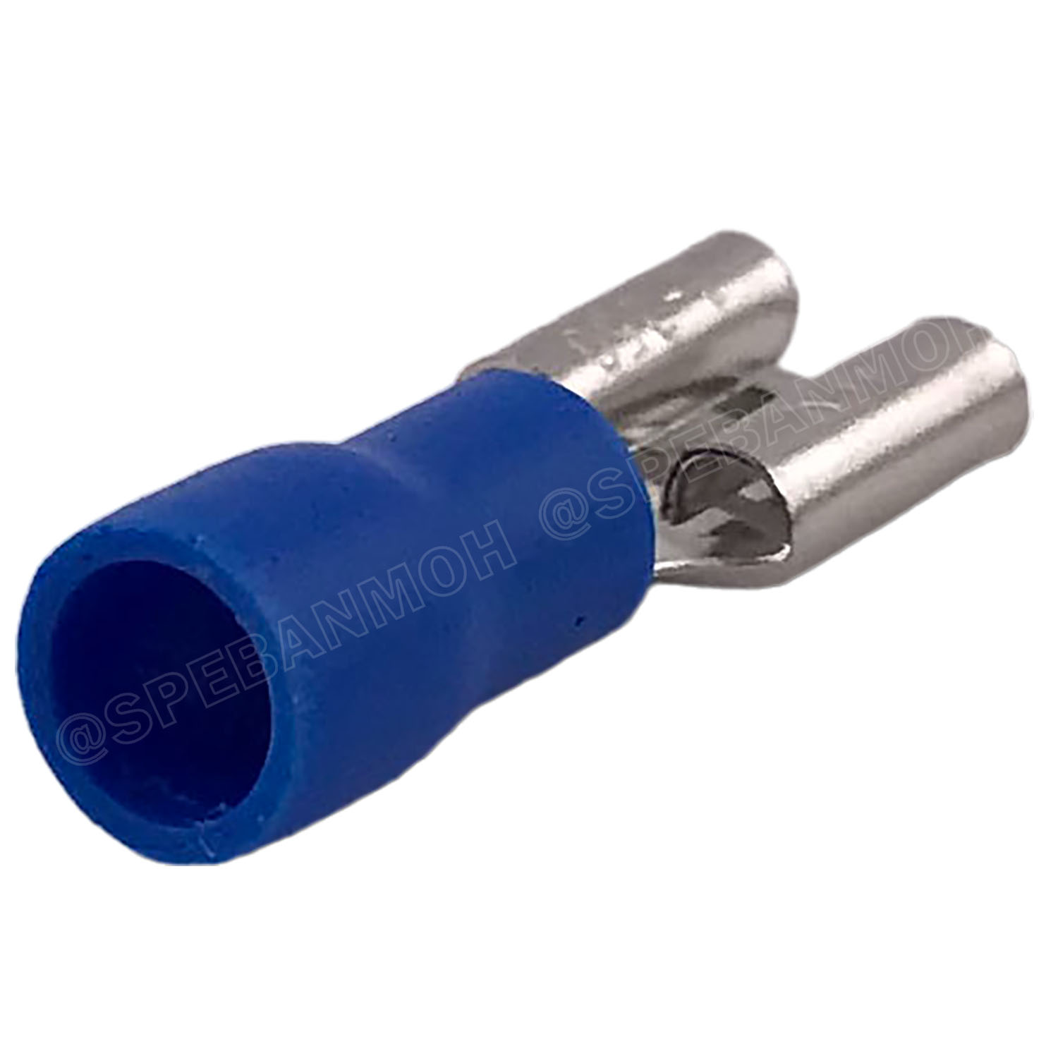 [ 100 ตัว/ถุง ] FDD2-250 สีน้ำเงิน Blue หางปลาเสียบแบน ตัวเมีย หุ้มฉนวน สำหรับสาย 1.5-2.5 mm2 16-14awg หางปลาหุ้มฉนวน Crimping Terminal หางปลาเสียบแอร์ ตัวเมีย เทอร์มินอลต่อสาย ขั้วต่อสายไฟ Insulated Terminal ตัวต่อสาย หุ้มฉนวน ข้อต่อสายแบบย้ำ Crimp Sleev