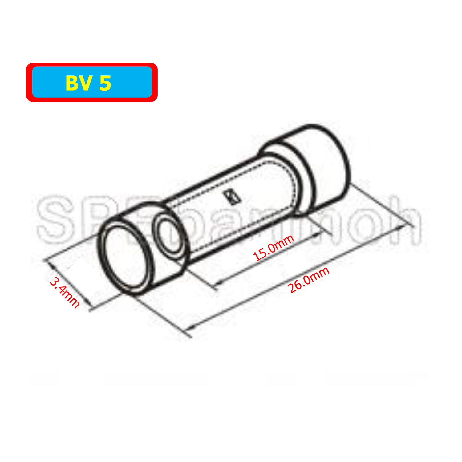 [ 100 ตัว/ถุง ] BV 5 สลิปหุ้มต่อกลาง หุ้มฉนวน สีเหลือง Yellow สำหรับสาย 4.0-6.0 mm2 12-10awg สลิปต่อสาย สลิปต่อสายไฟ Crimping Terminal เทอร์มินอลต่อลาง เทอร์มินอลต่อสาย ขั้วต่อสายไฟ สลิปกลางทาง ตัวต่อสาย หุ้มฉนวน ข้อต่อสายแบบย้ำ Crimp Sleeves