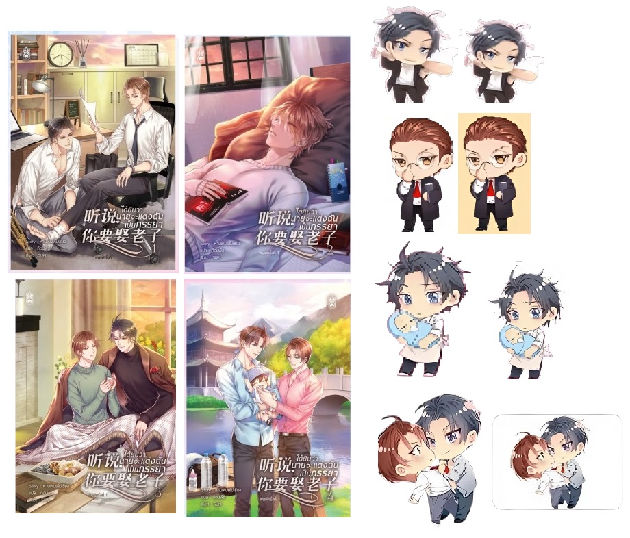 แพ็คชุด ได้ยินว่านายจะแต่งฉันเป็นภรรยา เล่ม 1 - 4 (6เล่มจบ) (ของแถมรอบจอง)