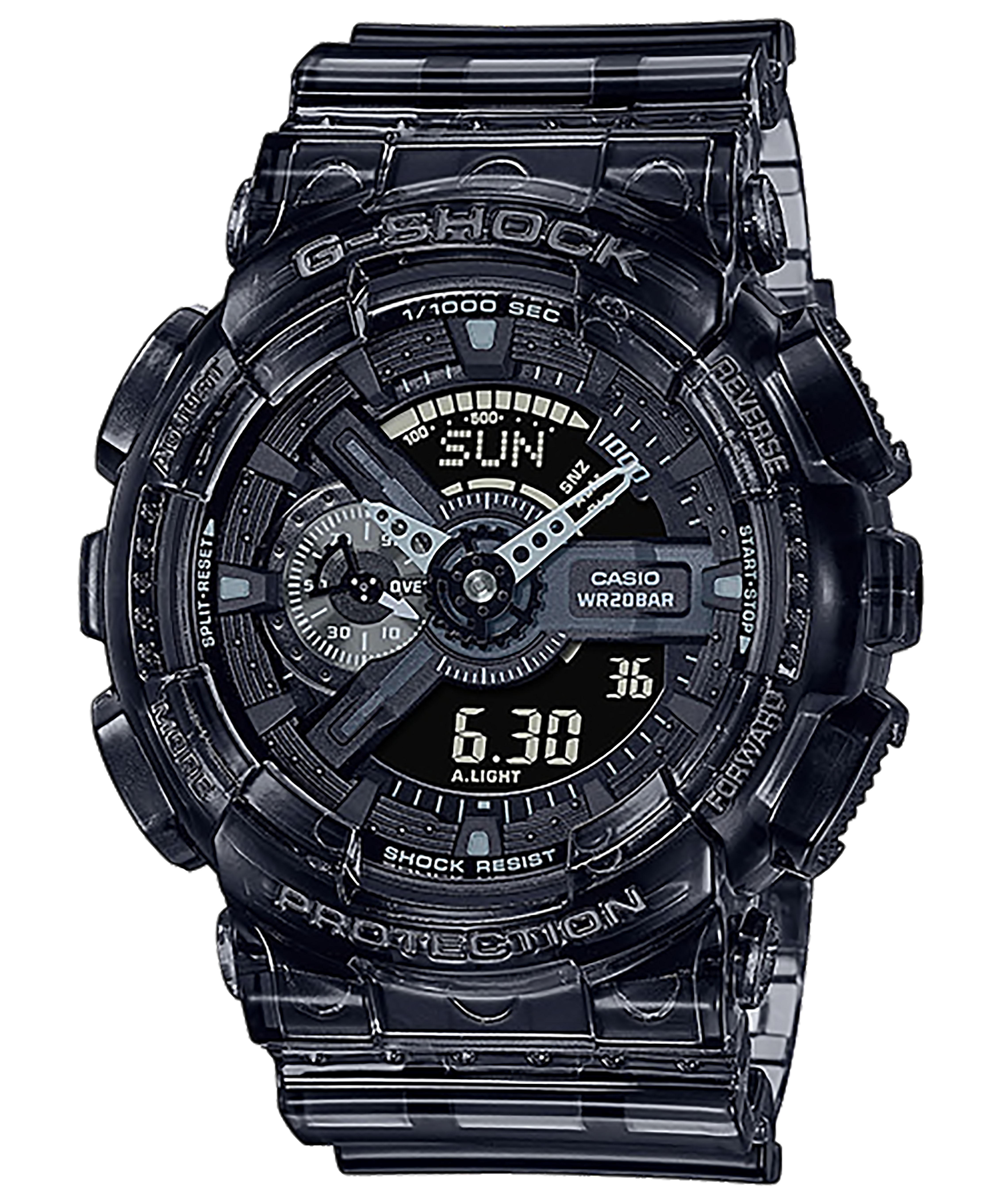 CASIO G-SHOCK รุ่น GA-110SKE-1ADR สีดำใส สินค้าของเเท้ รับประกันศูนย์ CMG 1 ปี