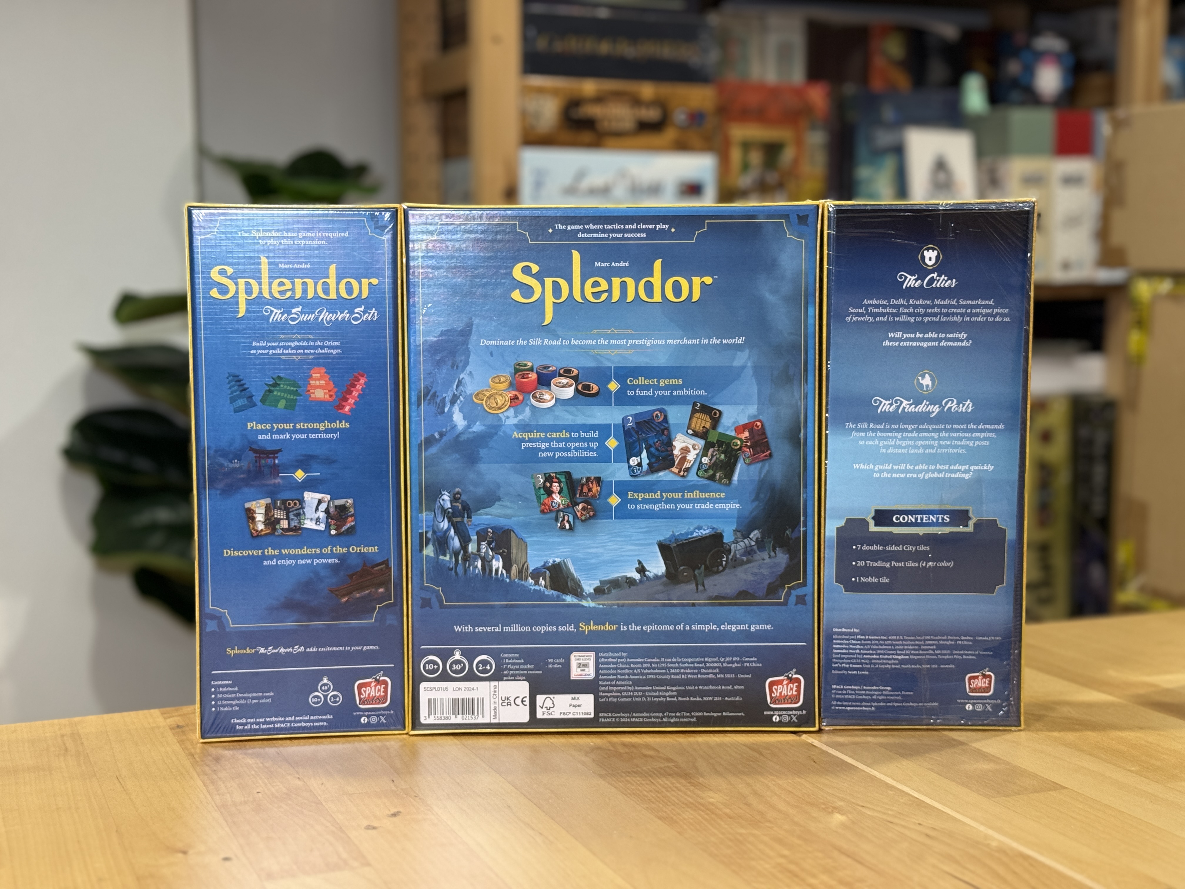 Splendor พ่อค้าเพชร พร้อม ภาคเสริมThe Sun Never Sets และภาคเสริมThe Silk Road บอร์ดเกม ของแท้