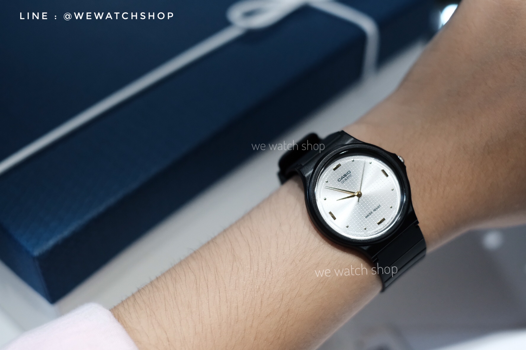 CASIO Standard รุ่น MQ-76-7A1LDF สีดำ หน้าปัดขาว สินค้าของเเท้ รับประกันศูนย์ CMG