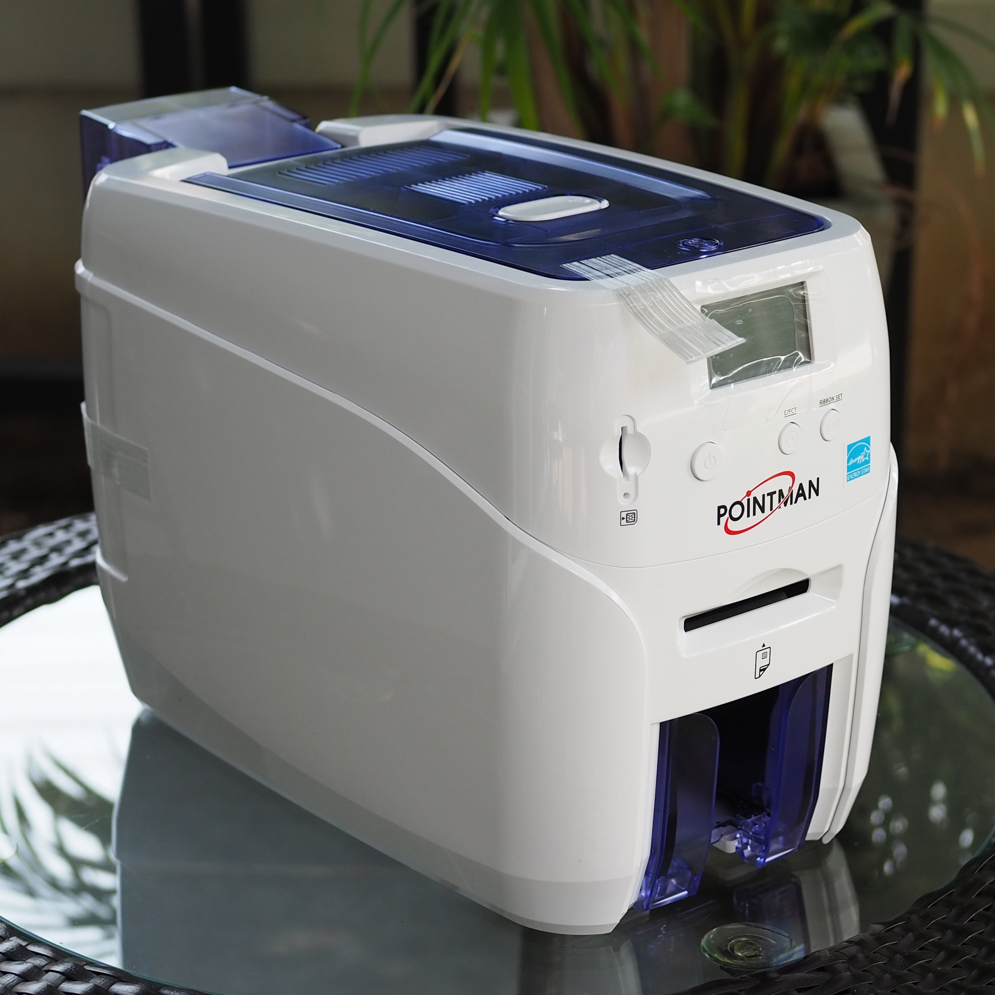 Pointman เครื่องพิมพ์บัตรพลาสติก เครื่องพิมพ์บัตรพนักงาน บัตรข้าราชการ บัตรประจำตัว บัตรนักเรียน Card printer Nuvia N20 Dual พิมพ์สองด้านอัตโนมัติ