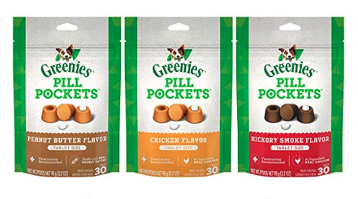 ขนมป้อนยาเม็ดสุนัข Greenies Pill Pocket Tablet Dog Treats 30 ชิ้น มี 3 รสคะ
