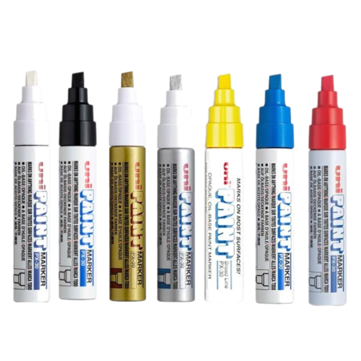 ปากกาเพ้นท์ Uni รุ่น PX-30 ปากกาเพ้นท์หัวตัด หัว 4.0-8.5 mm. ขึ้นอยู่กับองศาการเขียน