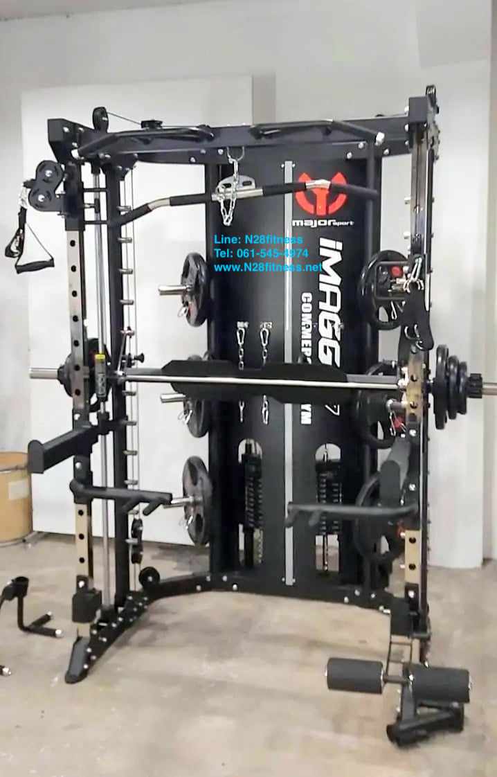 สมิทแมชชีน Smith Machine Imagg97 + ม้านั่งms-825 + แผ่นน้ำหนัก 50 kg