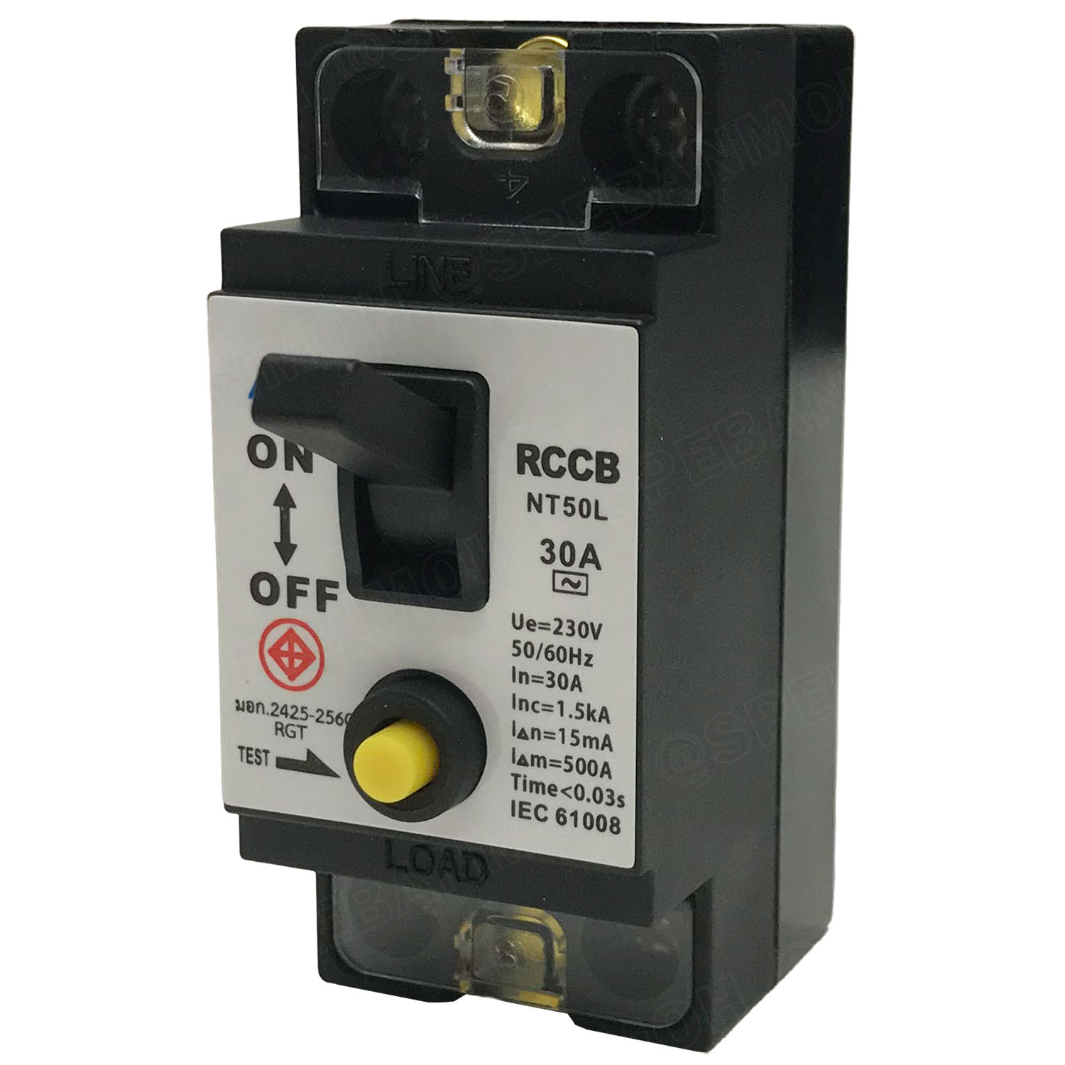 [ 1ชิ้น ] BF-50L เบรกเกอร์ RCCB NT50L 2P 30A 15mA เบรกเกอร์กันไฟดูด กันไฟรั่ว Safety Breaker RCCB BF 30แอมป์ เบรกเกอร์เครื่องทำน้ำอุ่น Residual Current Operated Circuit Breaker without Integral Overcurrent Protection มอก 2425-2560 RGT กันดูด กันไฟรั่ว เบร