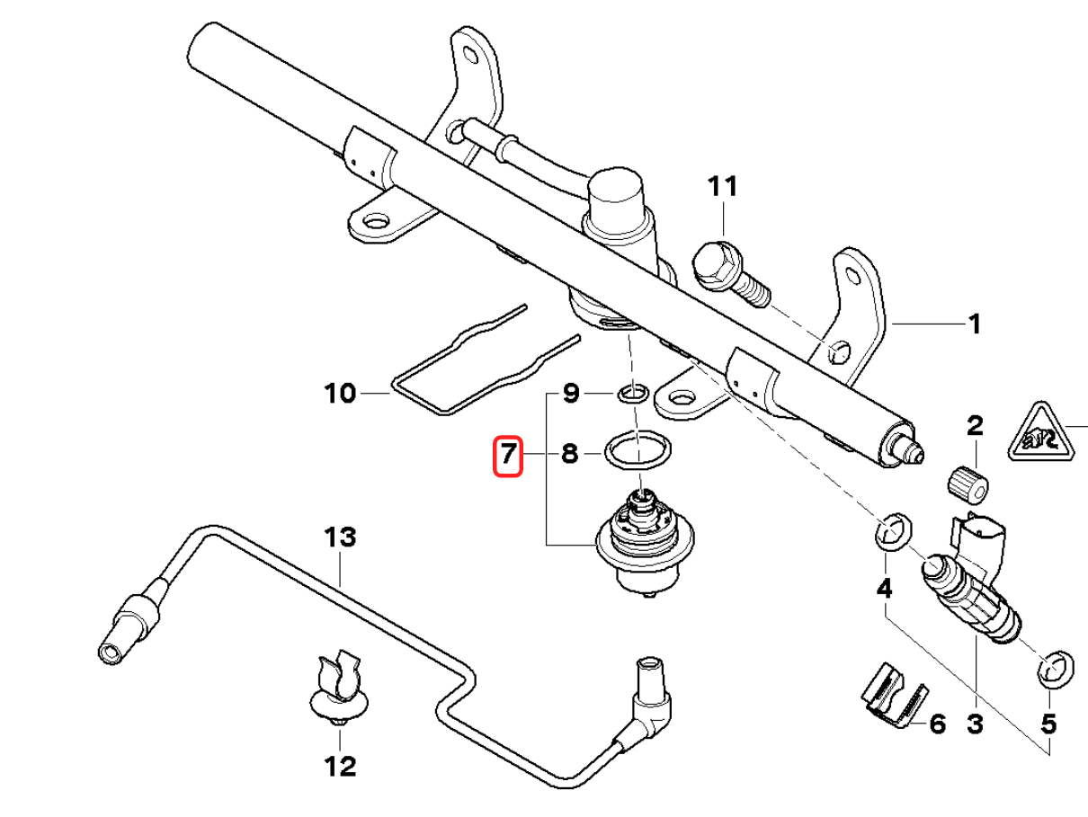 เรคูเรเตอร์ควบคุมแรงดันหัวฉีด MINI COOPER S R52, R53 (13317574131) /Bosch