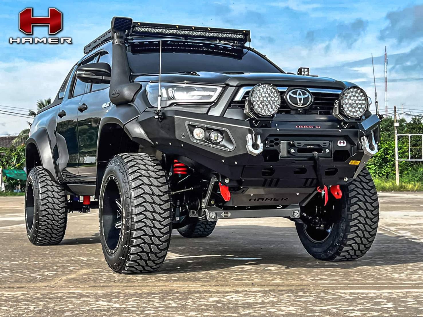 กันชนหน้า HAMER KING SERIES BULL BAR REVO 2020 ตัวสูง