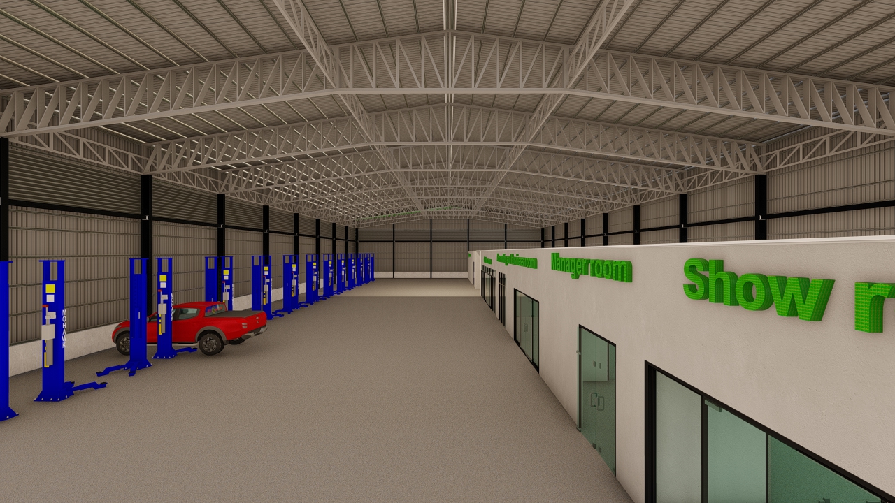 แบบศูนย์บริการรถยนต์แจกฟรี