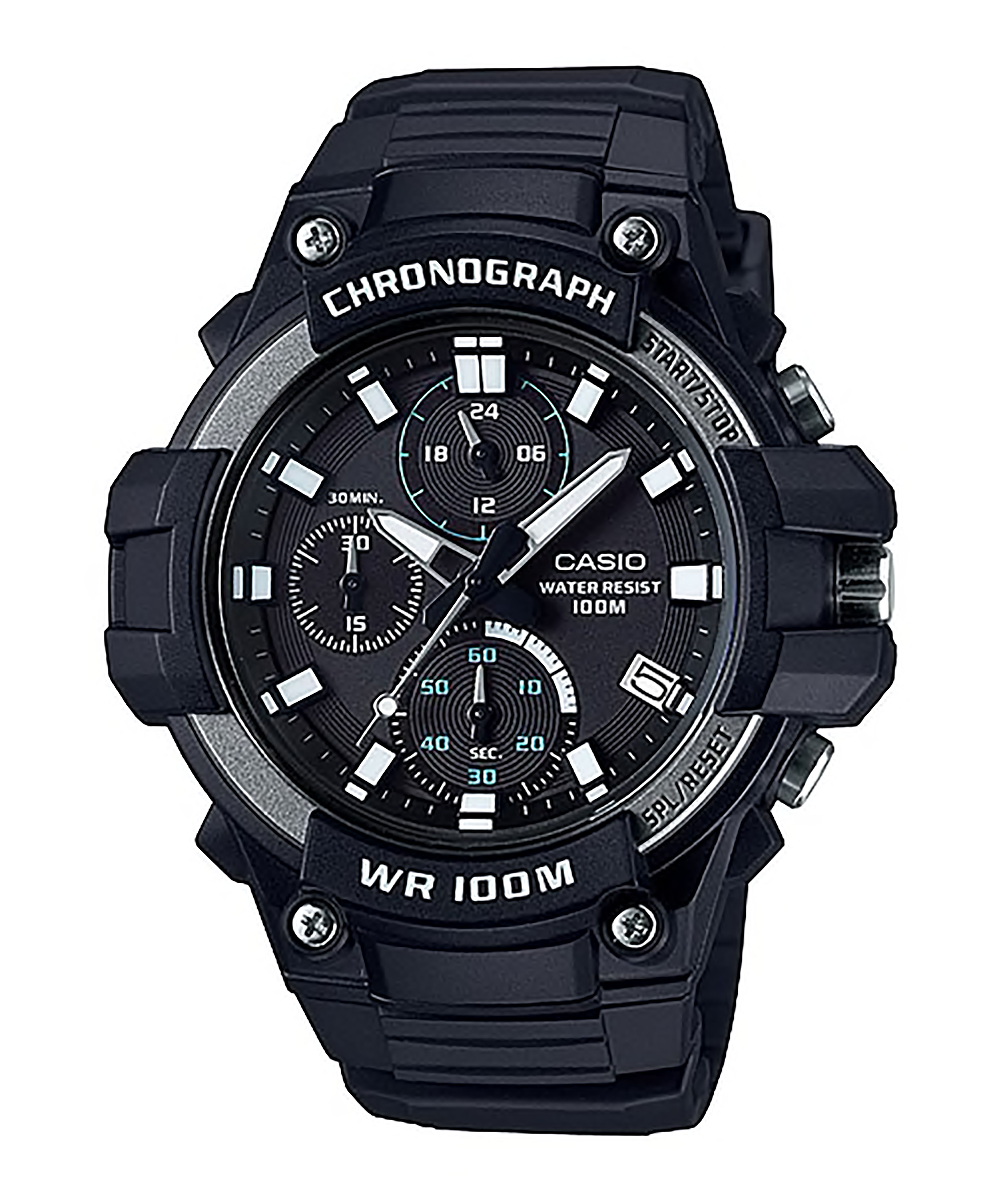 CASIO NORMAL รุ่น MCW-110H-1AVDF สีดำ ขอบเทา สินค้าของเเท้ รับประกันศูนย์ CMG