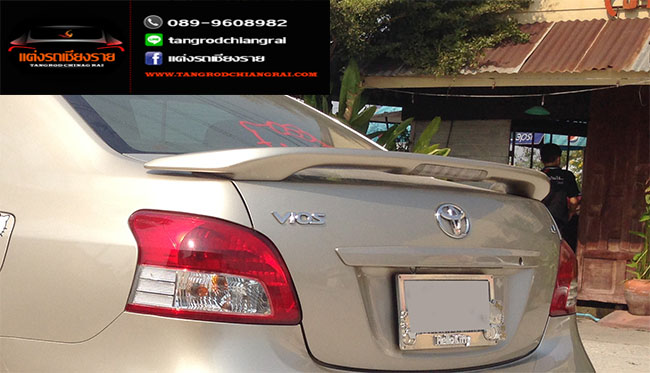 สปอยเลอร์ มีไฟเบรค V.2 สำหรับ Vios 2007-2012
