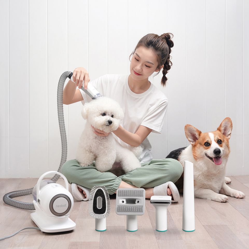 Rock Space Neabot Pet Grooming vacuum P1 Pro เครื่องแปรงขน ตัดขนและดูดขน แบบ 3 in 1 รับประกัน 1 ปี