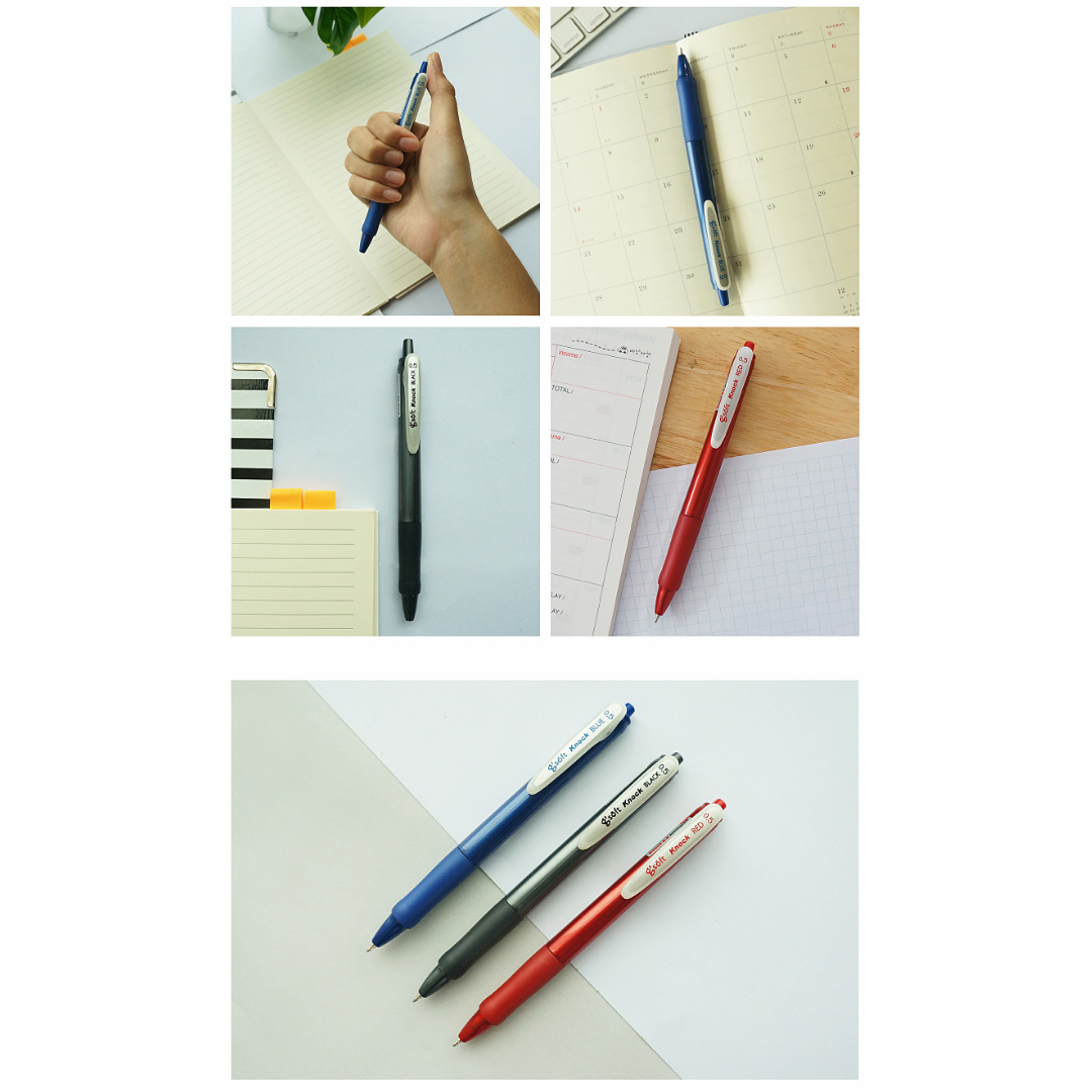 ปากกาลูกลื่น G'soft รุ่น KNOCK หัวปากกา 0.5 มม.