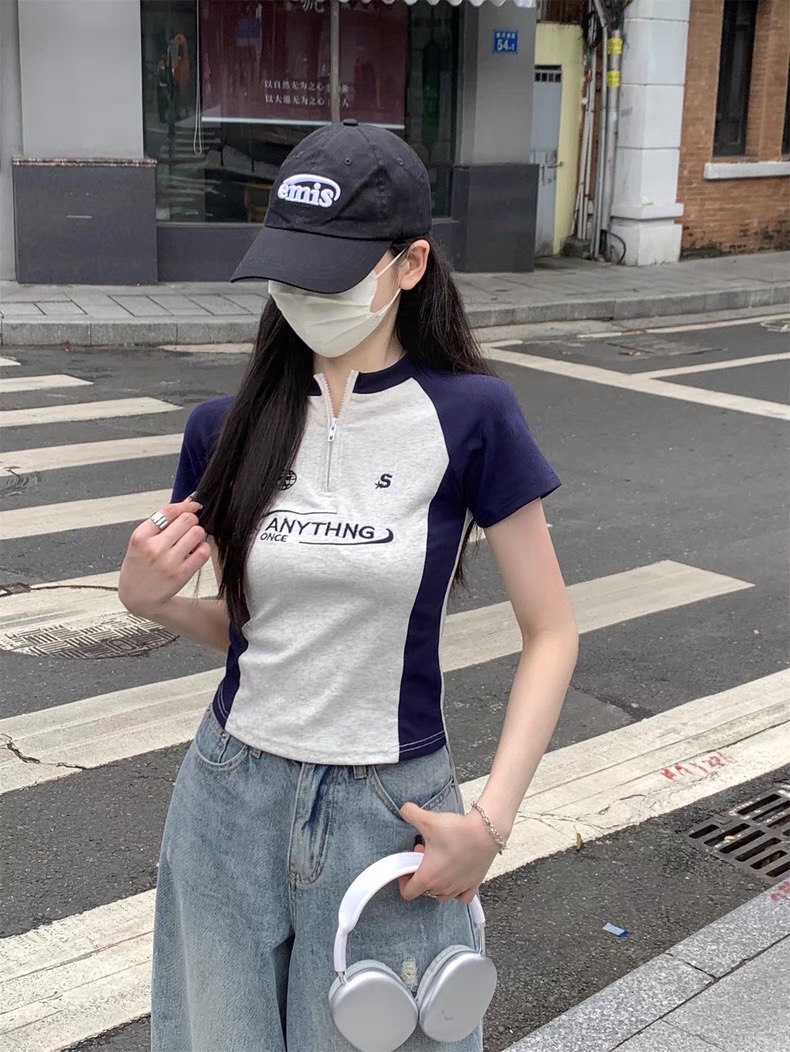 Anything zipper tee เสื้อยืดแต่งซิป