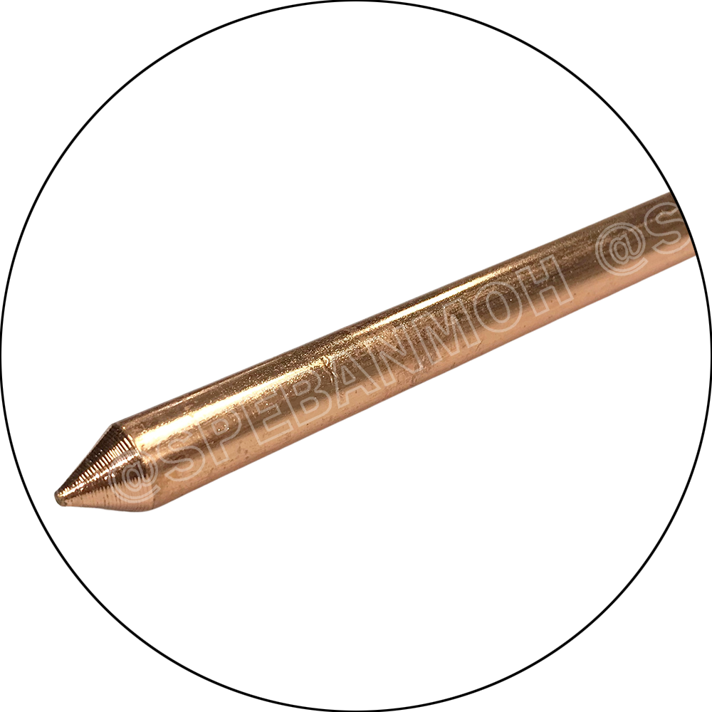 [ 1ชิ้น ] บาร์ทองเหลือง แท่งกราวด์ Ground Bar Ground Rod แท่งกราวด์ กราวด์ร๊อดชุบทองแดง Screw Type แท่งกราวด์ ชุบทองแดง หลักดิน Grounding Electrode Earth Electrode แท่งหลักดิน