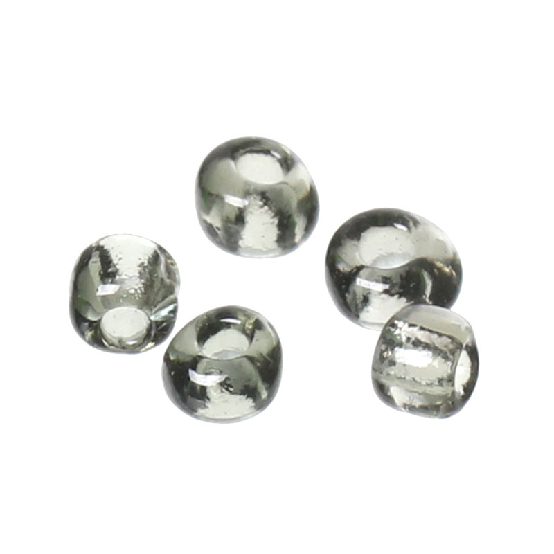 Seed beads ลูกปัดแก้วเม็ดเล็ก 8/0 ขนาด 3x2mm สีเทาเข้มหนัก 450 กรัม (ประมาณ 12900 เม็ด)
