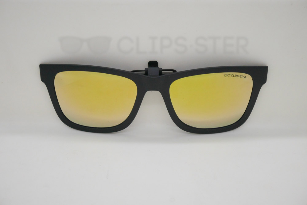คลิปออนกันแดด Clipsster รุ่น Wayster O Signature Edition กรอบดำเลนส์ปรอททอง