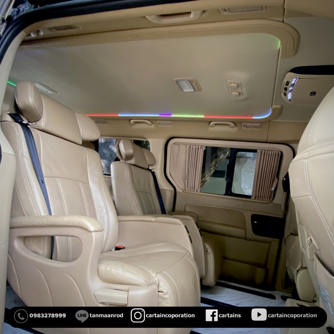 หุ้มหนังหลังคา ทูโทน พร้อมรางไฟ