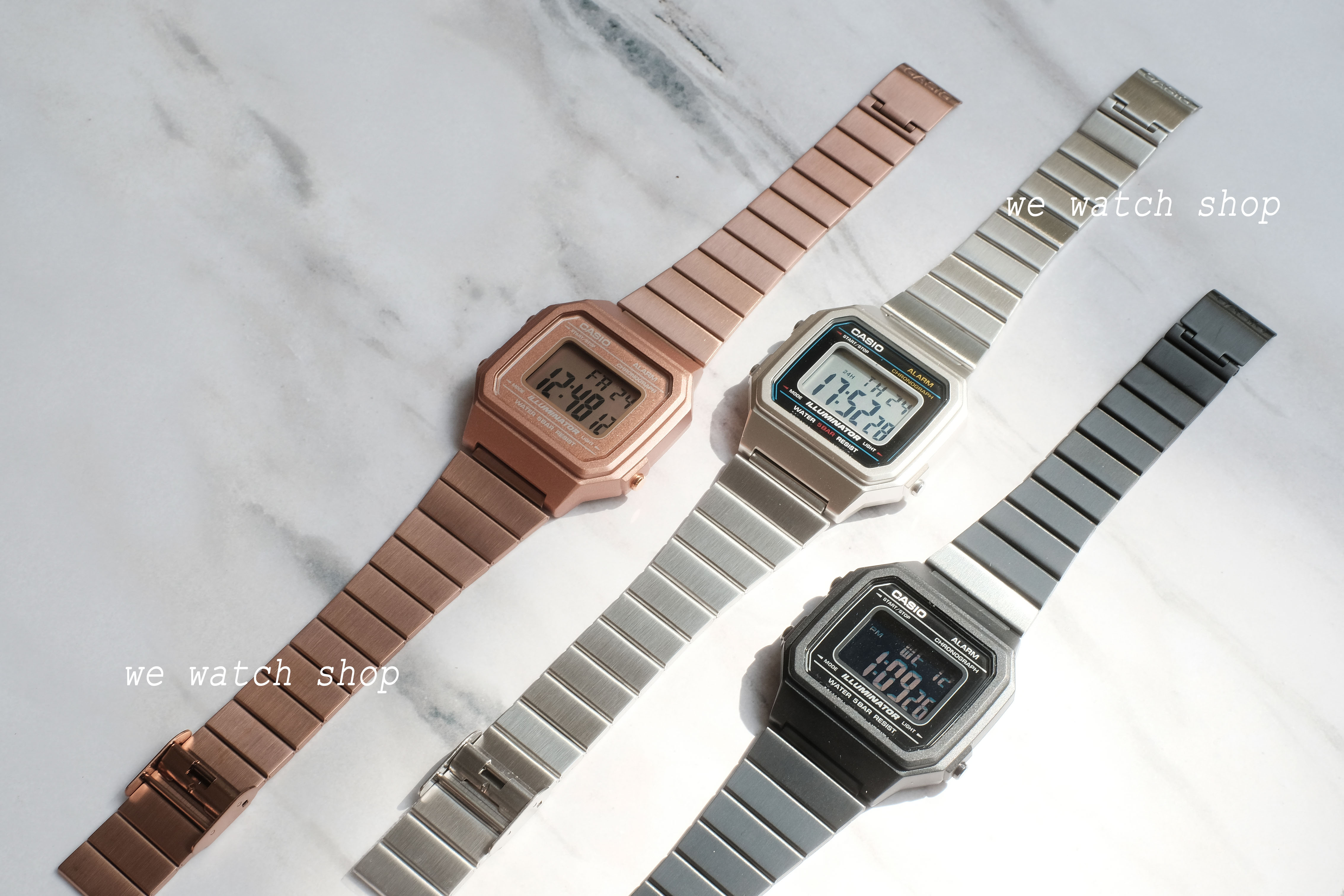 CASIO Standard รุ่น B650WD-1ADF สีเงิน สายเหล็ก สินค้าของเเท้ รับประกันศูนย์ CMG