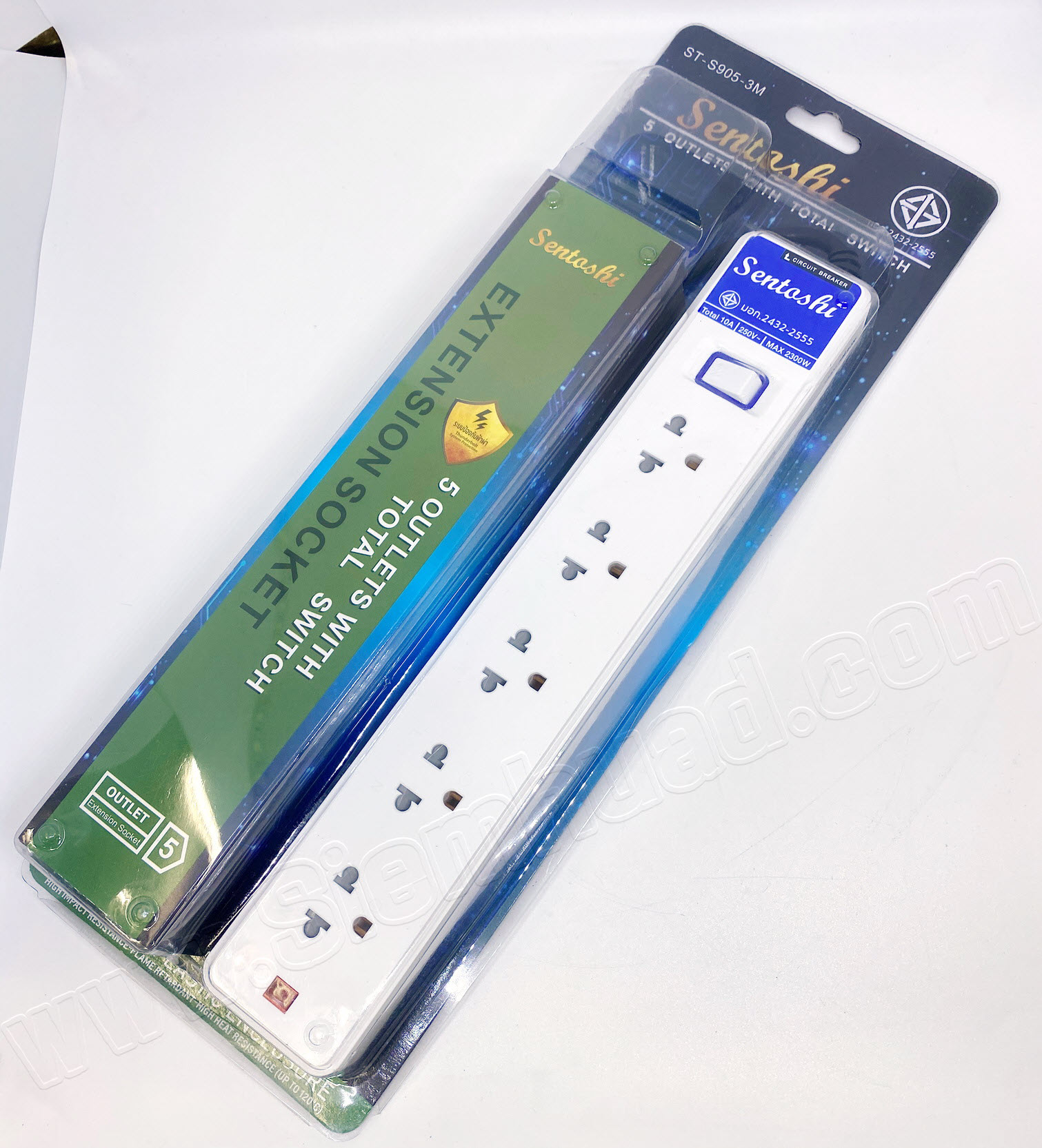 ปลั๊กรางไฟ สวิทช์เปิดปิดเฉพาะช่อง 3 เมตร และ 5 เมตร (SENTOSHI) ST-S series, ST-USB series