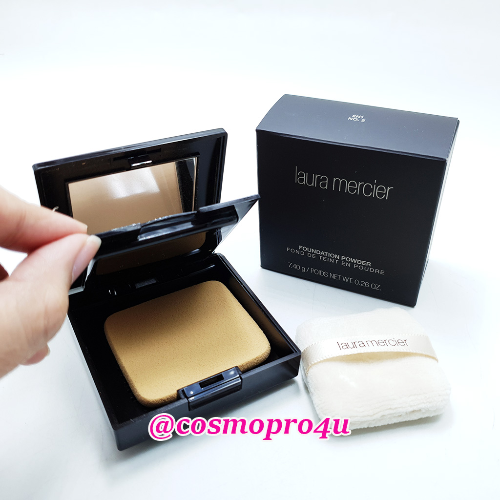 (เลือกเบอร์) แป้ง Laura Mercier Foundation Powder 7.4g แป้งผสมรองพื้น มี2พัฟ
